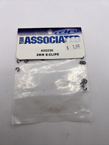RC Racing Grade Associated 2 mm E Clips Steel Black 25230