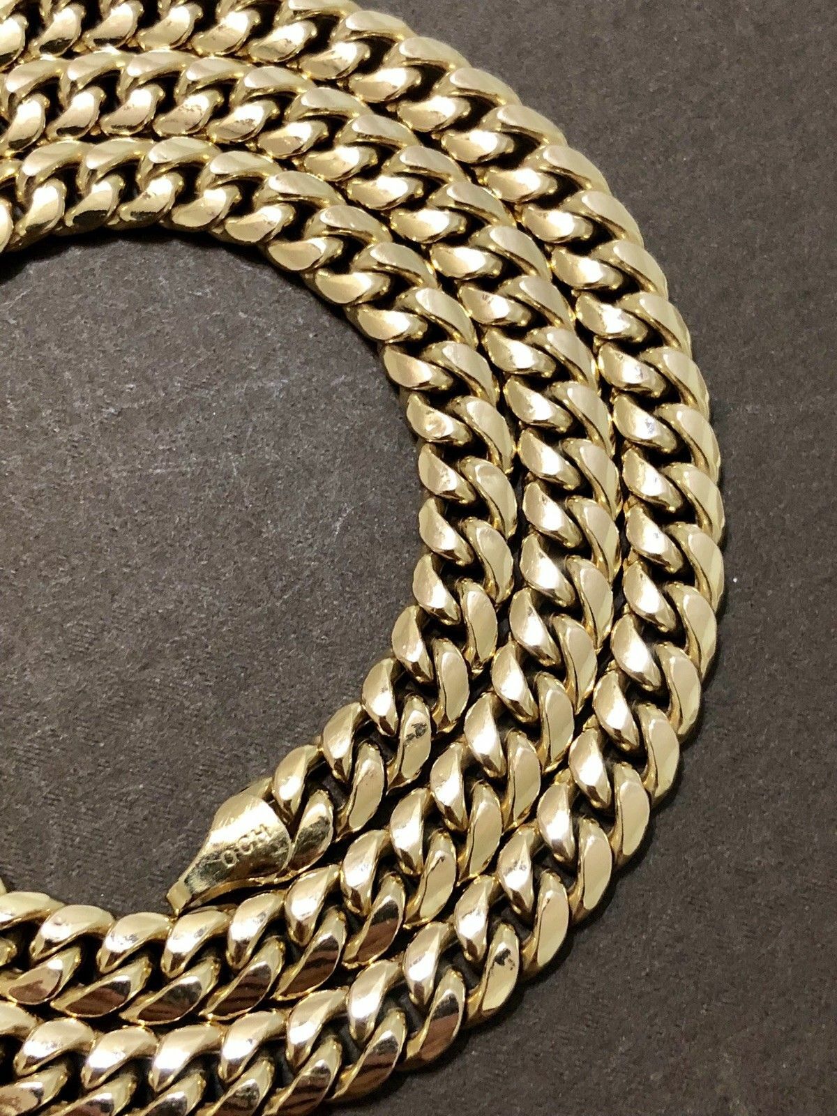 10K Yellow Gold Miami Cuban link Necklace Chain 20