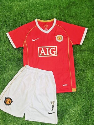Cristiano Ronaldo #7 Manchester United 2006/2007 Retro Home Jersey Kids(LIMITED)