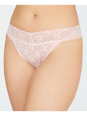 JENNI Intimates Розовые кружевные однотонные повседневные стринги Плюс размер: ОДИН РАЗМЕР