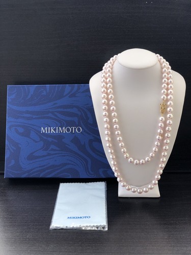 $200K A+ Mikimoto 18K YG Diamond Clasp Akoya 9.5~10mm Pearl