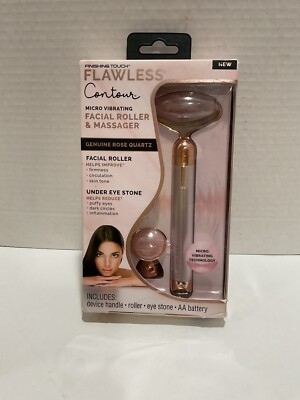 Finishing Touch Flawless Contour Micro Vibrating Facial Roller Massager-NIB