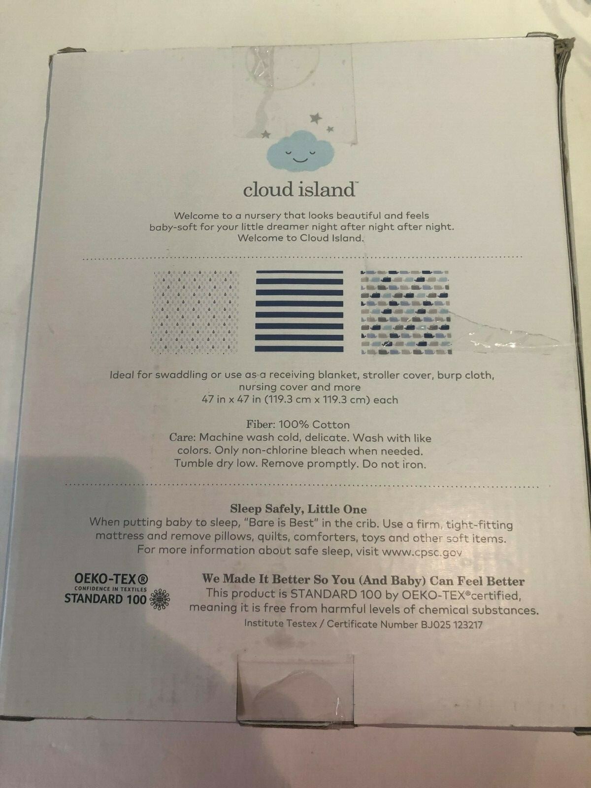 Cloud Island 3-pack Muslin Blankets