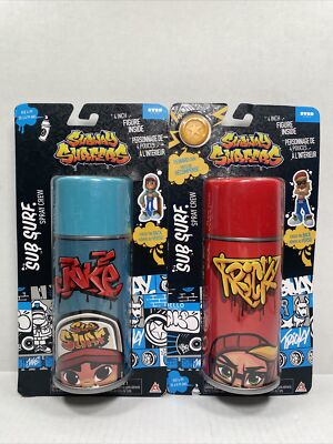 SUBWAY SURFERS Game Sub Surf Spray Crew 4'' VINYL FIGURE Jake & Tricky BRAND NEW