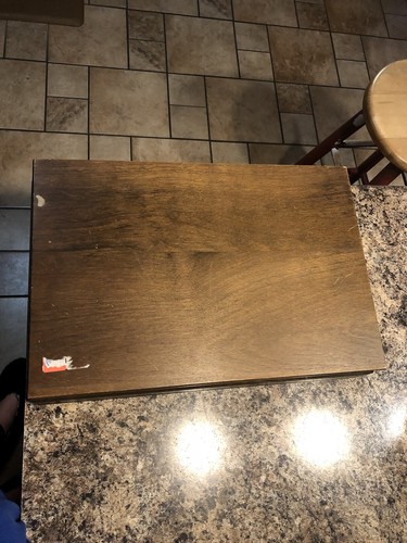 Vtg Empty Wood Silverware Storage  Case Chest Maroon  Inside WN Rogers & Son