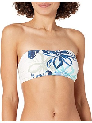 

CARMEN MARC VALVO Женский белый купальник бикини с завязками Fleur Fresca Bandeau Top