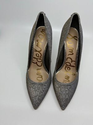 Sam Edelman Danna Heeled Glitter Pointed Toe Pumps Jute Glam Size 9M /ELEGANT