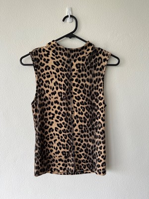 new Ksubi womens top tee shirt tank suspense top wild tan brown black small s 8