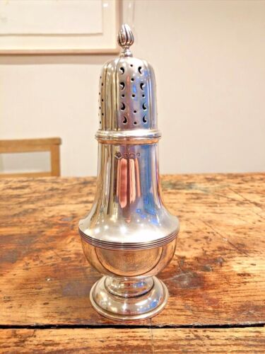Large Antique Solid Silver Sugar Caster Fully Hallmarked William Hutton & Sons