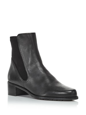 

STUART WEITZMAN Женские черные мультимедийные кожаные ботильоны Lynelle на блочном каблуке, Черный, S5136