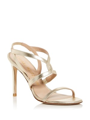 

STUART WEITZMAN Женские Бежевые Босоножки Slingback Soiree 100 Stiletto Slip On, Бежевый, SA533