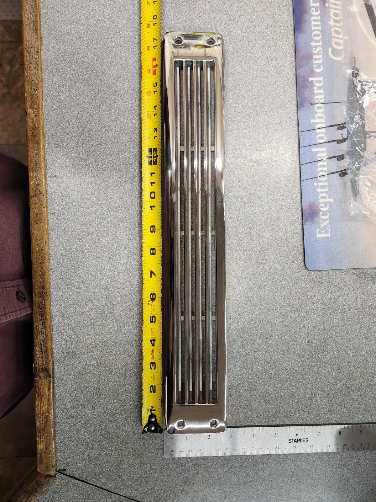 GRADY WHITE OEM HULL SIDE GENERATOR EXHAUST VENT GRILL STAINLESS STEEL