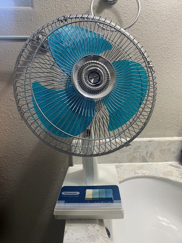 Vintage Panasonic F-1205 5 Way Oscillating Desk Fan 12