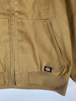 Dickies Canvas Hooded Jacket Workwear Hood Canvas Mens L Work Chore Pockets