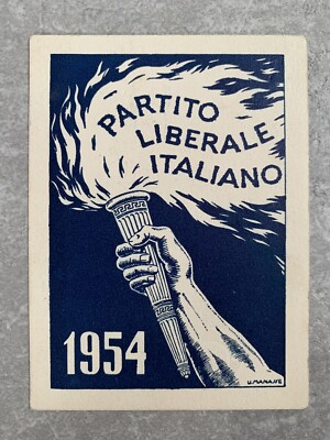 Tessera PLI Partito Liberale Italiano 1955 Italian Liberal Party