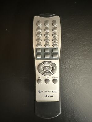 Original Technical Pro REMOTE CONTROL for RX503 RX504 RX505BT and others
