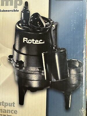 New Flotec FPSE3601A  1/2 HP Cast Iron Sewage Pump w/ Tether Float