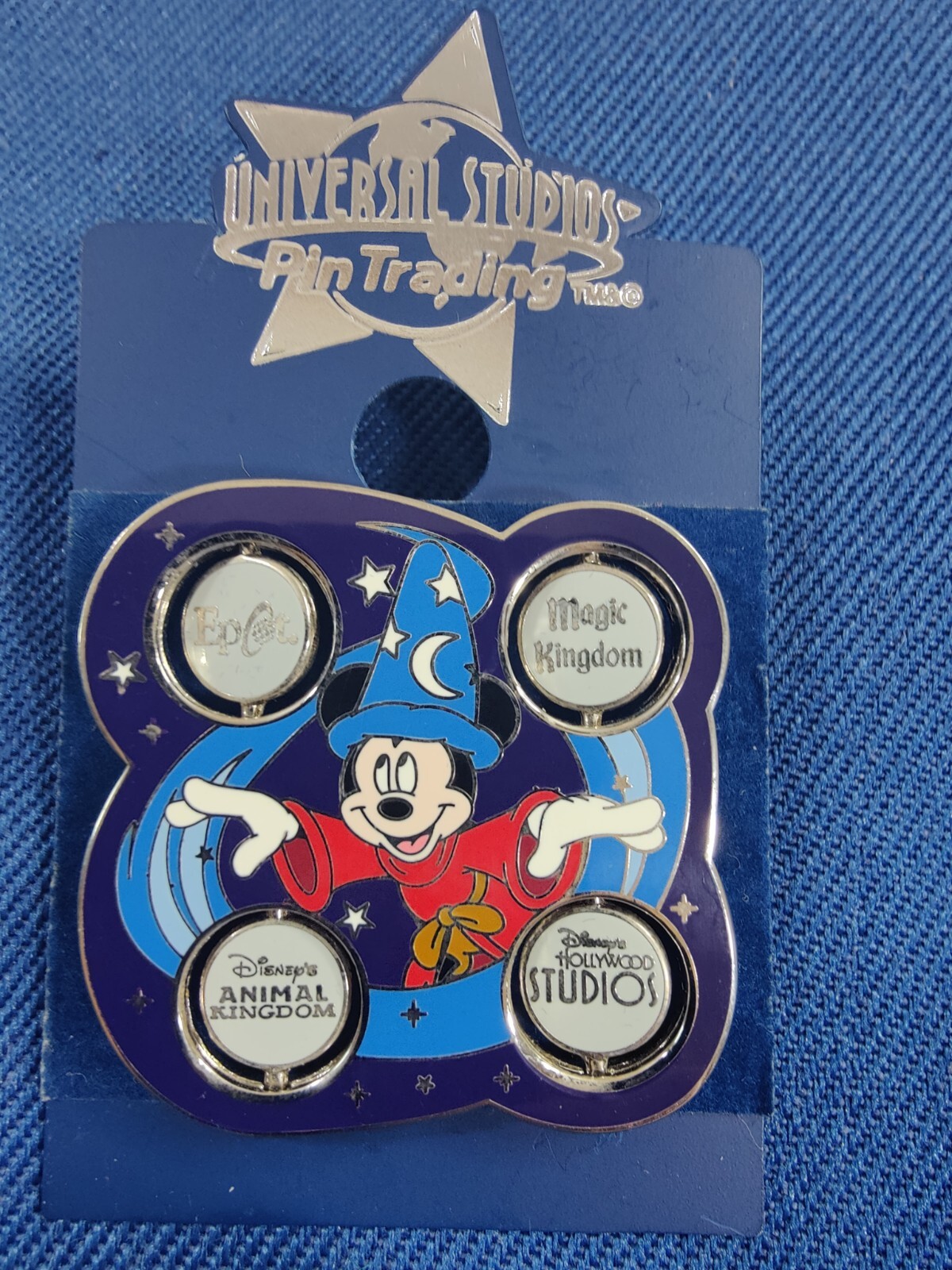 Mickyページ RARE WDW 2009 SORCERER MICKEY WITH 4 SPINNING PARK ICONS