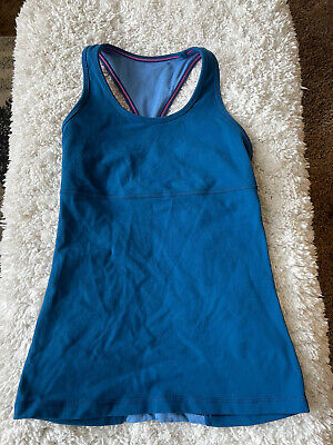 Ivviva by Lululemon girls sz. 12 blue & pink sport tank top. Comf. Great quality
