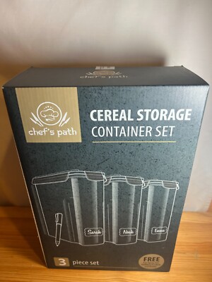 Chef's Path Cereal Containers Storage Set, Airtight Food Storage Containers, Kit