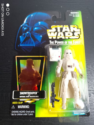 1997 Star Wars Power of the Force Snowtrooper Action Figure W/ Blaster Kenner
