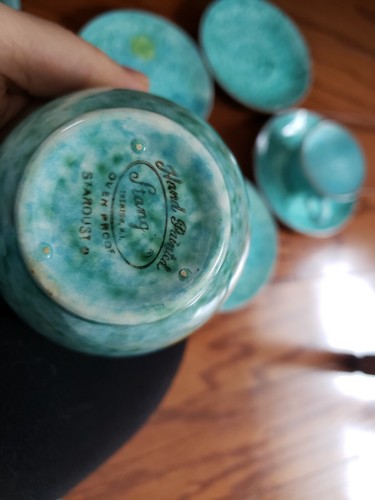 Mint Stangl 2 Person Tea Set With Dessert Plates