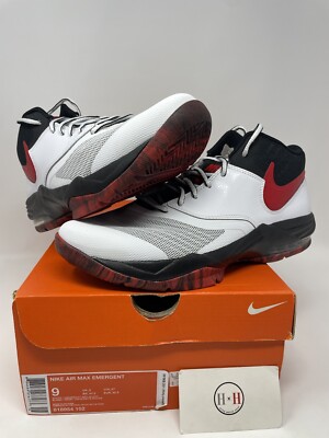 New Nike Air Max Emergent White University Red/Black 2016 Size 9 818954-102 
