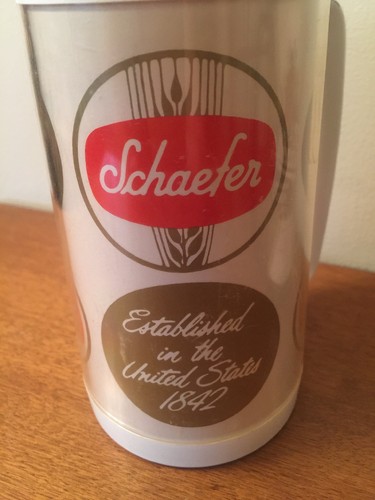Lot of 2 Thermo Serv West Bend Plastic Beer Mugs Stroh’s & Schaefer