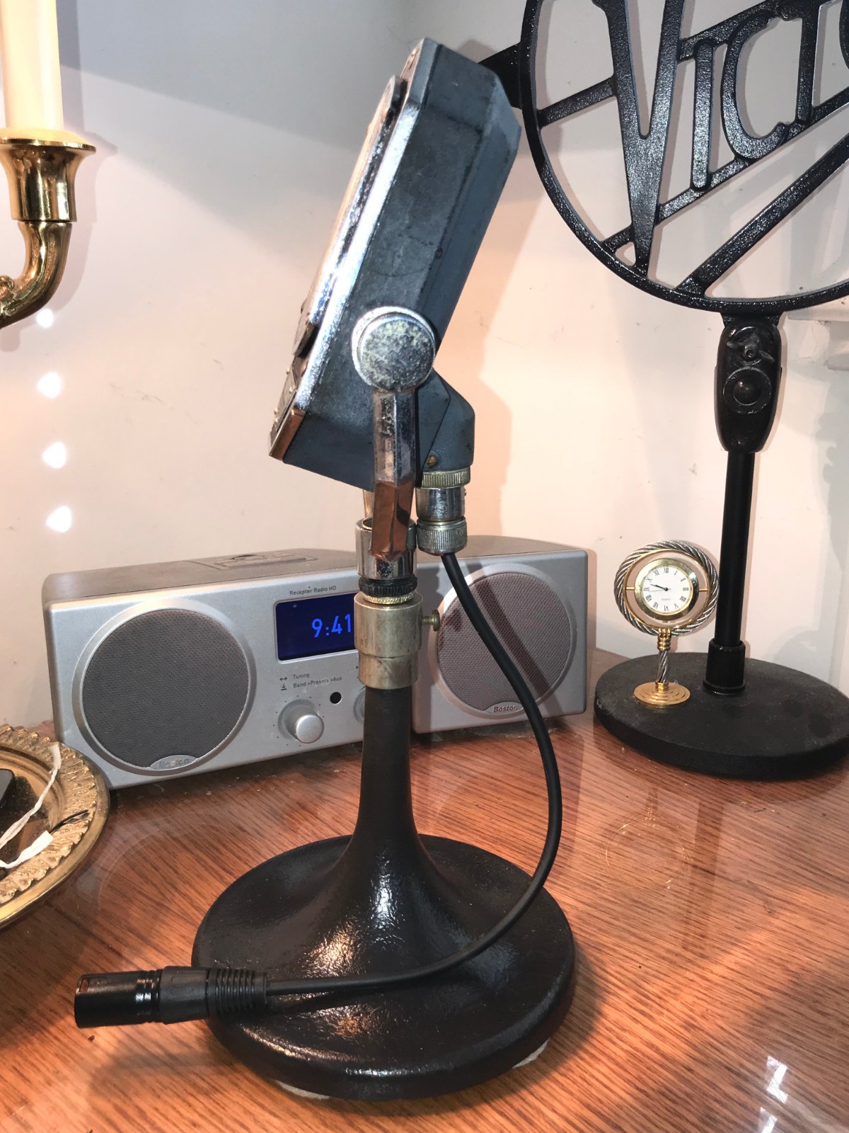 RARE Vintage Universal Velocity Microphone - 1930's! Working with stand & cable