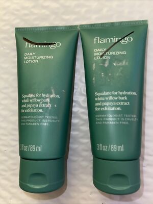 2 FLAMINGO SQUALANE, WHITE WILLOW BARK,PAPAYA EXTRACT MOISTURIZING LOTION 3 OZ