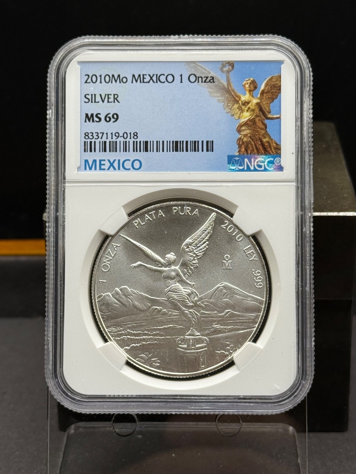 1999年 メキシコ リベルタッド 1.0オンス .999 銀貨 ~ NGC認定