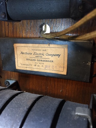 Antique Wood Northern Electric Wall Crank Telephone Vintage Wooden Phone 1922