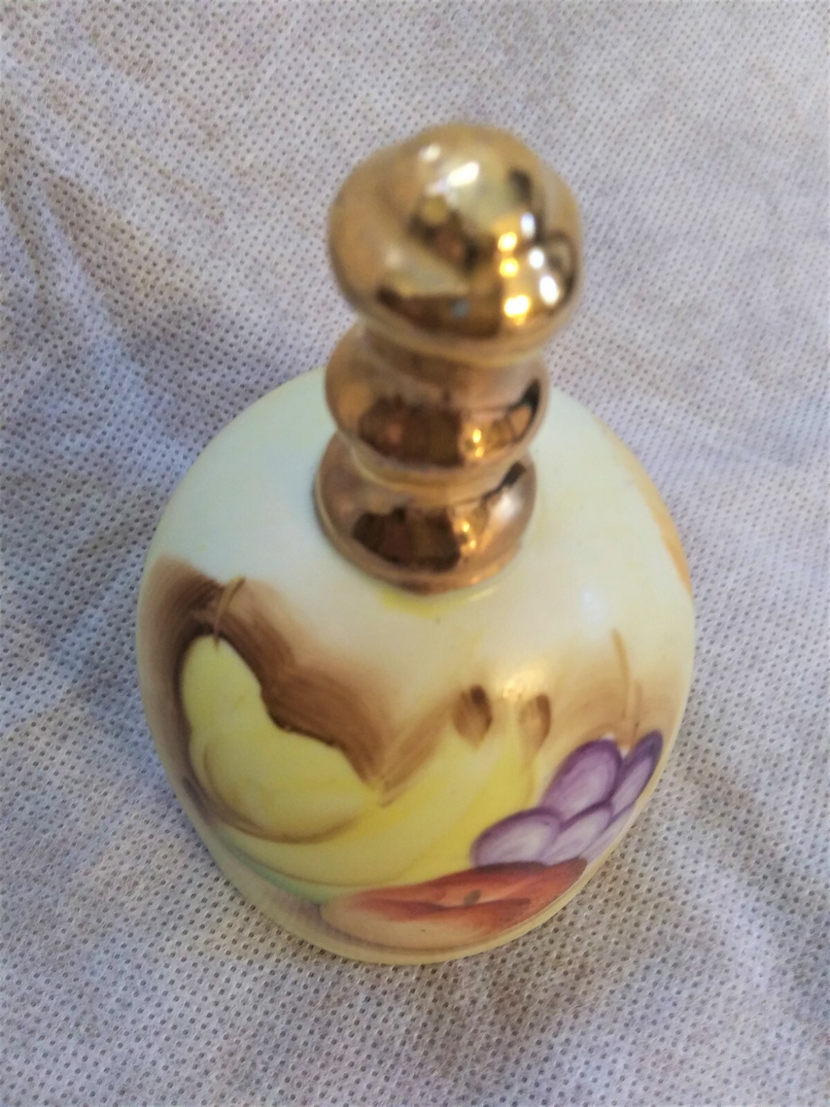 Vintage Handpainted Ceramic Bell circa 1940-1950 Mid-century Fruit
