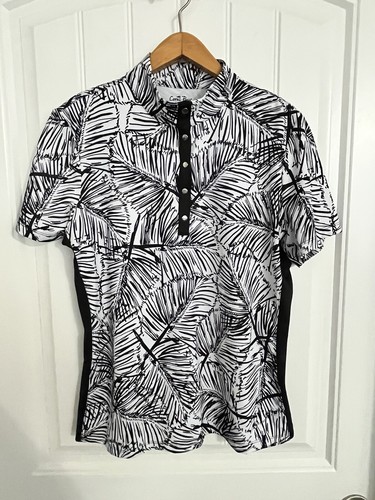 Tennis Sleeveless Shirt  Athletic Stretch Black Print