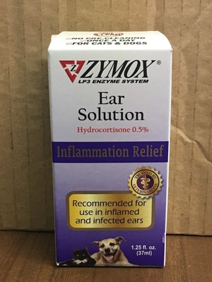 Zymox Enzymatic Ear Solution Hydrocortisone .5% , ...