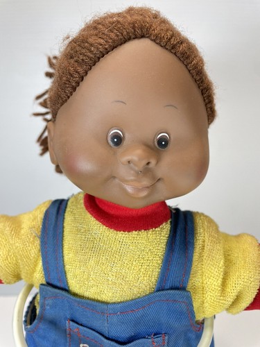 1984 Huggy Bean Girl Doll 12" Golden Ribbon Vintage Rare
