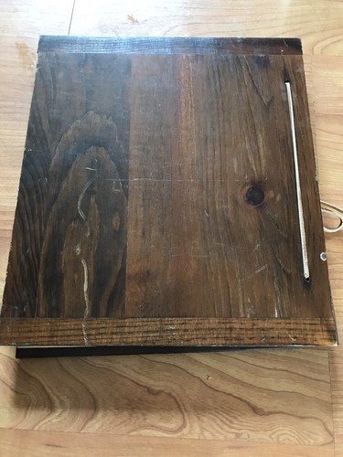 Wooden Leather Bound Photo Album “memories”