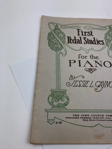 Vintage First Peda Studies For The Piano Jessie Gaynor John Church Company