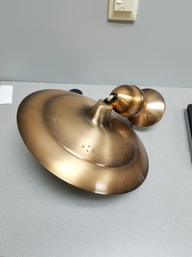 Copper Colored Mid Century Vintage Retractable Pull Down Light Lamp Ceiling+