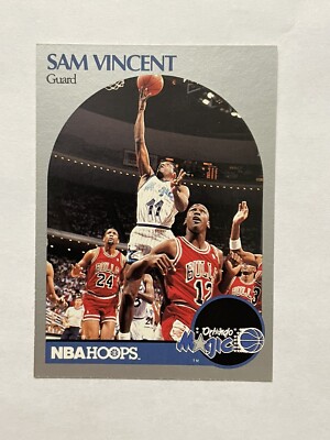 Sam Vincent Error (Michael Jordan #12 In Pic) NM/OB SHARP 90-91 Hoops #223 Magic