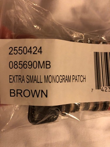 NEW Tumi Monogram Extra X-SMALL BROWN Initial Patch Luggage Adhesive Removable