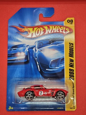 2008 Hot Wheels #8 New Models 8/40 CORVETTE GRAND SPORT Red Variant w/Pr5 Spokes