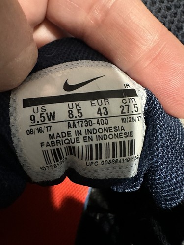 Nike Revolution 4 FlyEase Navy Blue Size 9.5W wide AA1730-400