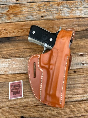 Don Hume H722 Natural Brown Leather OWB Holster For Beretta Taurus 92 96 PT101