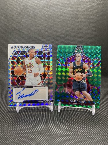 ISAAC OKORO 2023-24 PANINI MOSAIC AUTOGRAPHS MOSAIC PRIZM