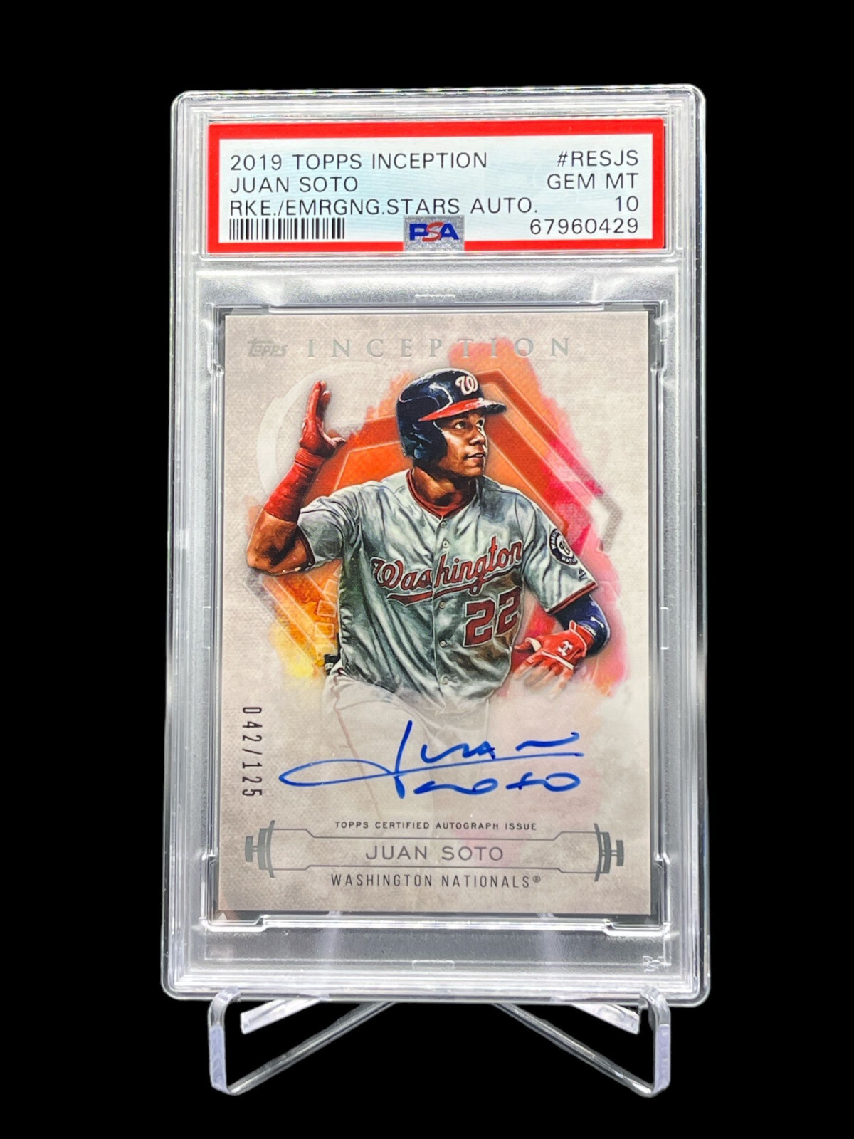 2019 Topps Inception Juan Soto Rookies & Emerging Stars Auto