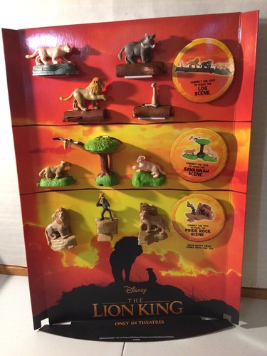 McDonald's THE LION KING Happy Meal Toys Complete Set of 10 Disney