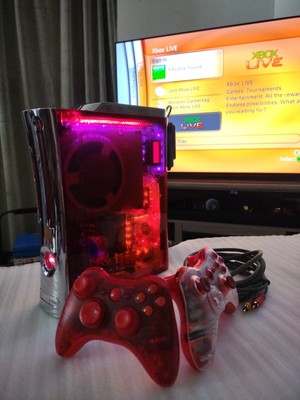 Collector's DREAM XBOX 360 LOADED WITH RARE PARTS RUBY RED SHELL BLADES DASH!!!!