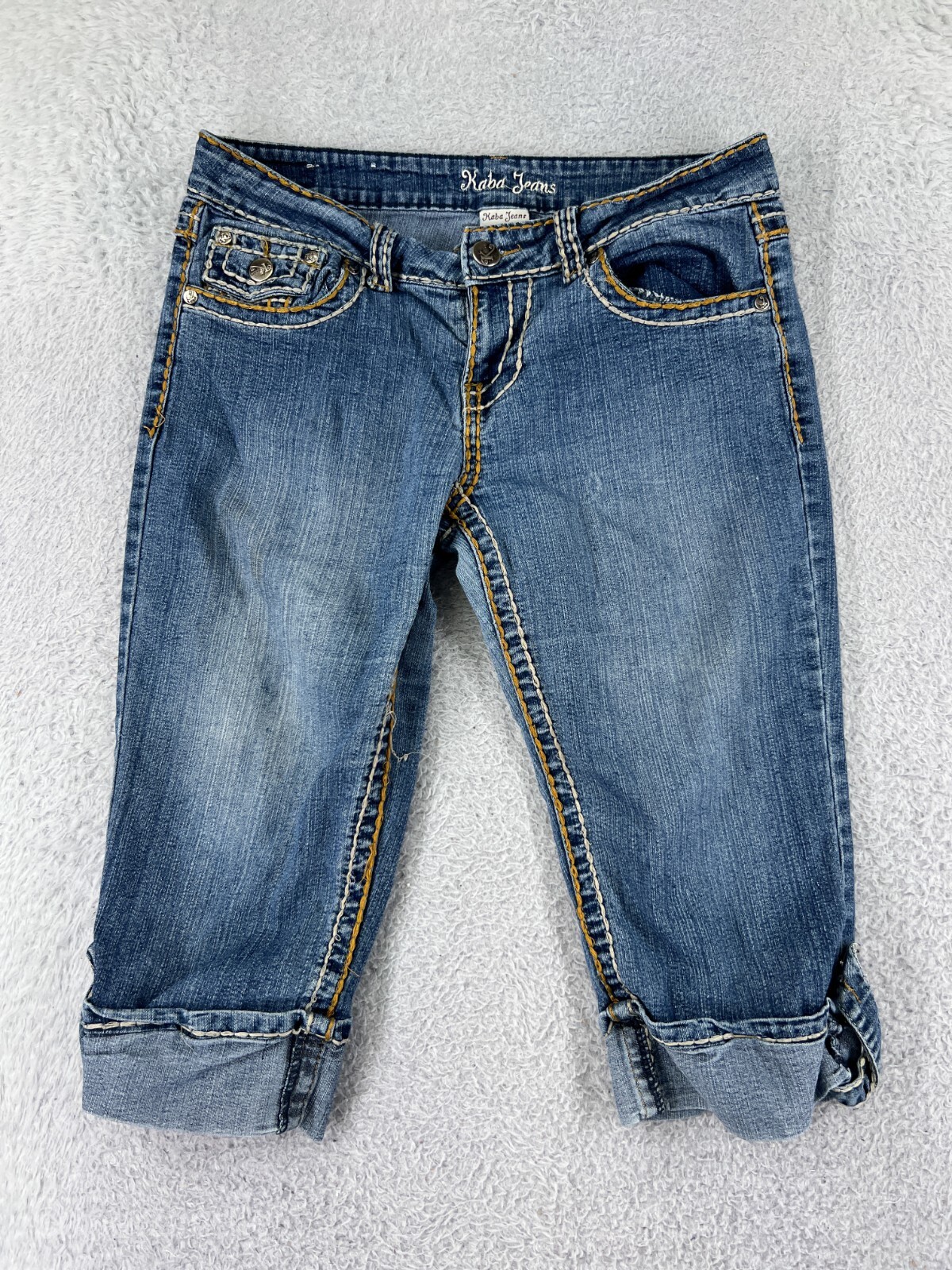 Low Rise Embellished Cotton Blend Stretch