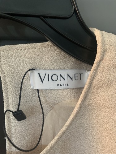 Vionnet Paris dress, Blush Beige Large  Made In Italy Knee Length Shift Dress View 2